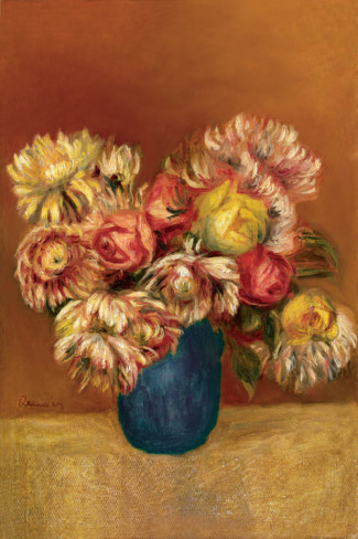 Chrysanthemums by Renoir - Pierre-Auguste Renoir painting on canvas